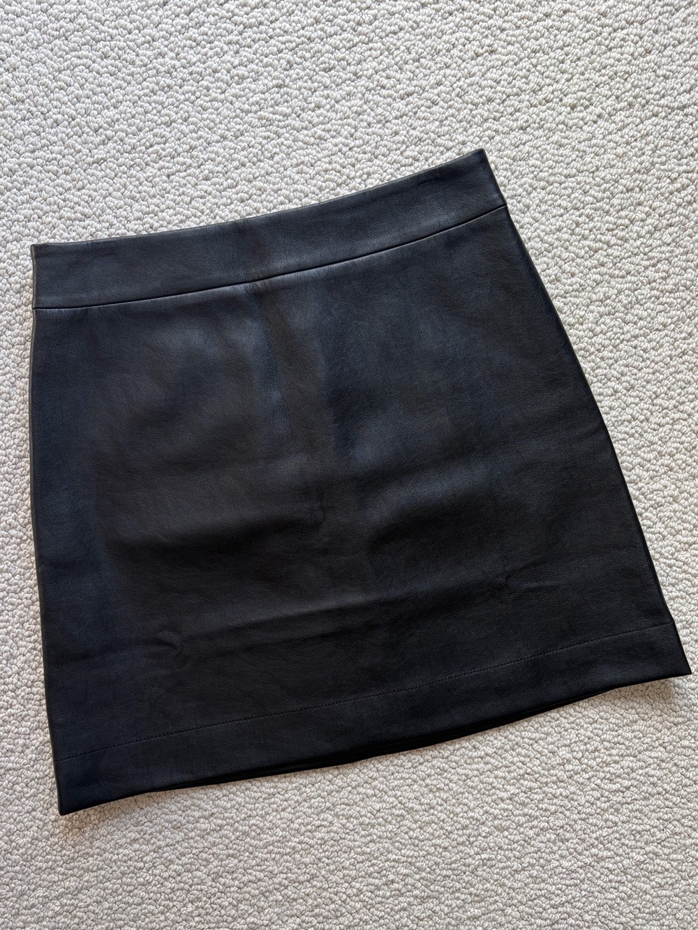 NWT J Crew Faux Black Leather Mini Skirt